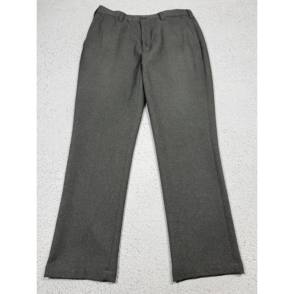 Bluffworks Gramercy Pants Mens 31x30 Gray Tailored Fit Travel Dress Slacks Work